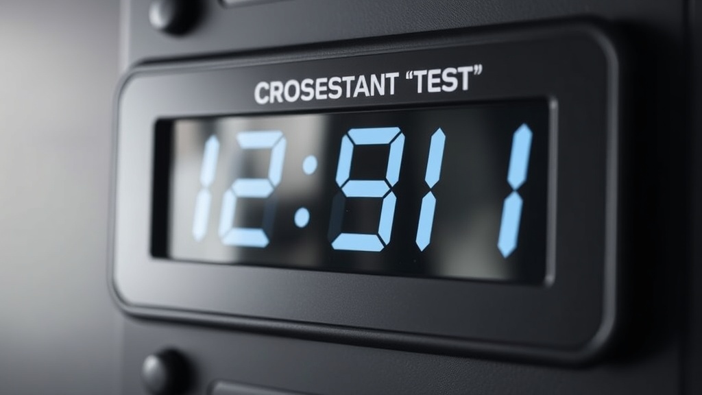 크로스핏 체육관 벽면에 걸린 타이머가 인터벌 휴식 시간을 가리키고 있는 모습